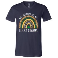 My Students Are My Lucky Charms Funny St Patricks Day V-Neck T-Shirt