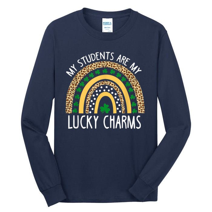 My Students Are My Lucky Charms Funny St Patricks Day Tall Long Sleeve T-Shirt