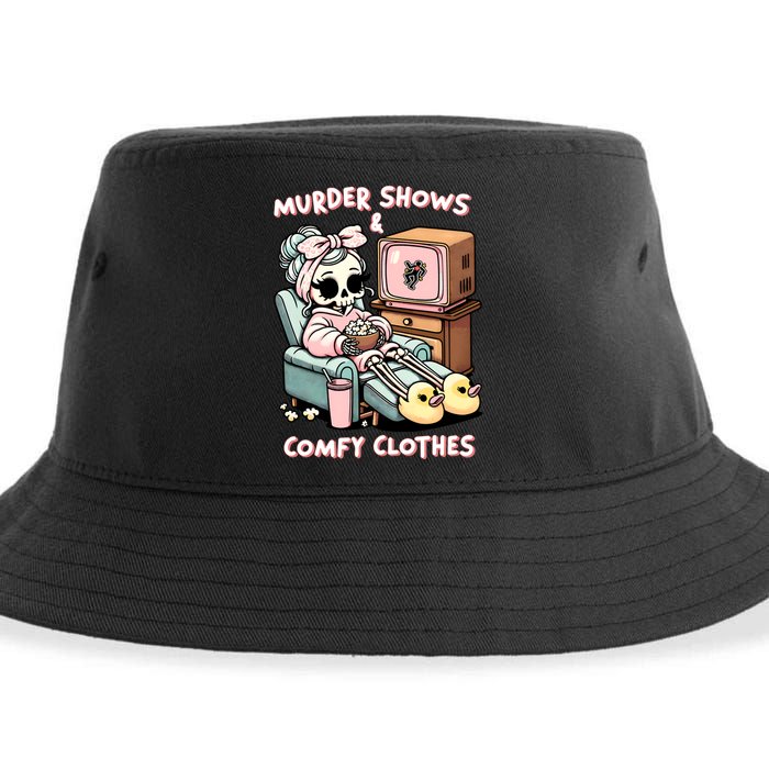 Murder Shows And Comfy Clothes Sustainable Bucket Hat