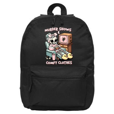 Murder Shows And Comfy Clothes 16 in Basic Backpack