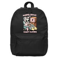 Murder Shows And Comfy Clothes 16 in Basic Backpack