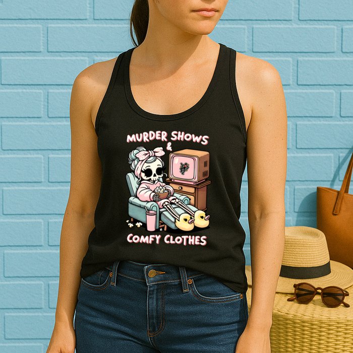 Murder Shows And Comfy Clothes Womens Tank Top