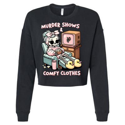 Murder Shows And Comfy Clothes Cropped Pullover Crew