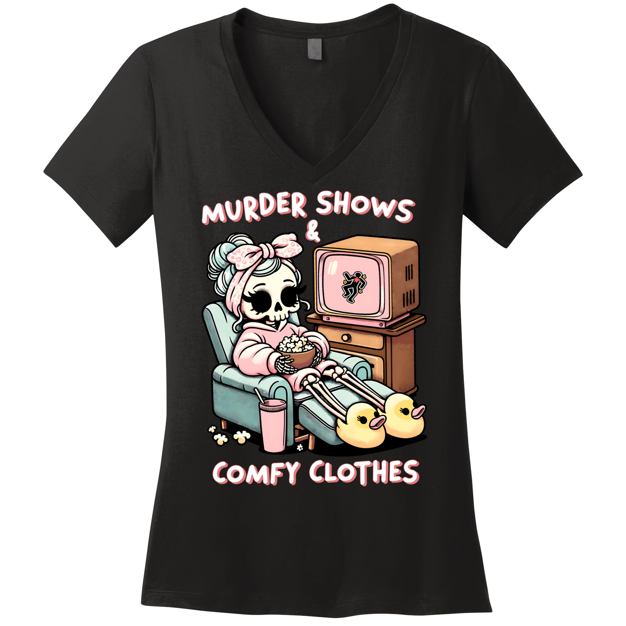 Murder Shows And Comfy Clothes Women's V-Neck T-Shirt