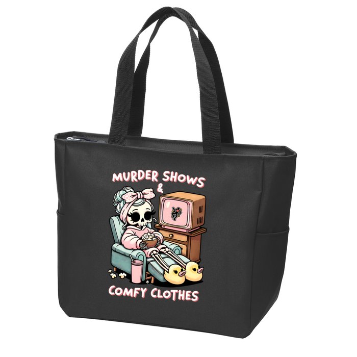 Murder Shows And Comfy Clothes Zip Tote Bag