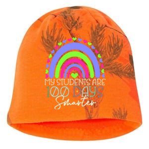 My Students Are 100 Days Smarter 100th Day Students Gift Kati - Camo Knit Beanie