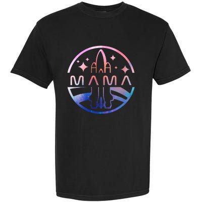 Mama Space Astronaut Rocket Birthday Party Garment-Dyed Heavyweight T-Shirt