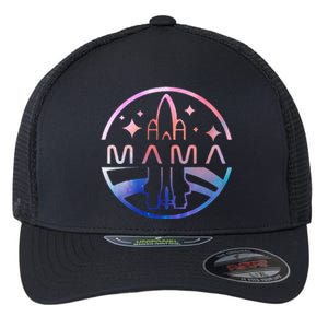 Mama Space Astronaut Rocket Birthday Party Flexfit Unipanel Trucker Cap