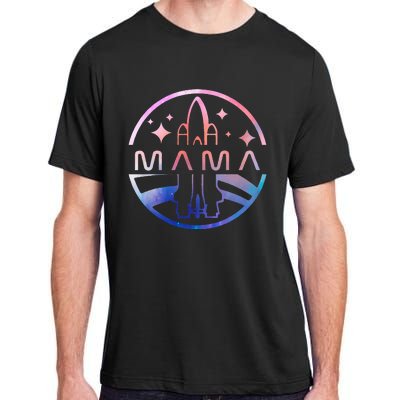 Mama Space Astronaut Rocket Birthday Party Adult ChromaSoft Performance T-Shirt