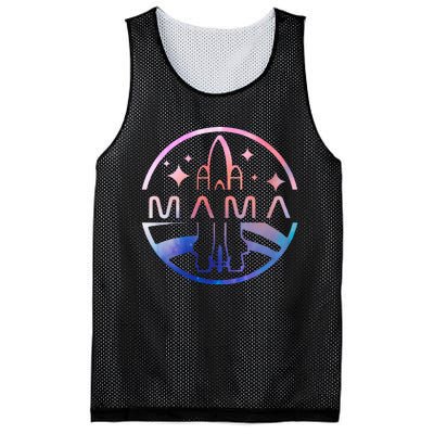 Mama Space Astronaut Rocket Birthday Party Mesh Reversible Basketball Jersey Tank