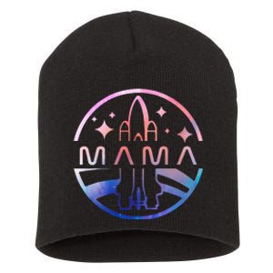 Mama Space Astronaut Rocket Birthday Party Short Acrylic Beanie