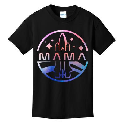 Mama Space Astronaut Rocket Birthday Party Kids T-Shirt