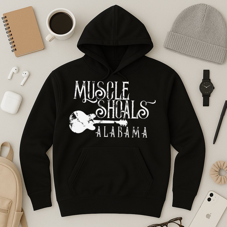 Muscle Shoals Alabama With Guitar Swampy Soul Music Fans Hoodie