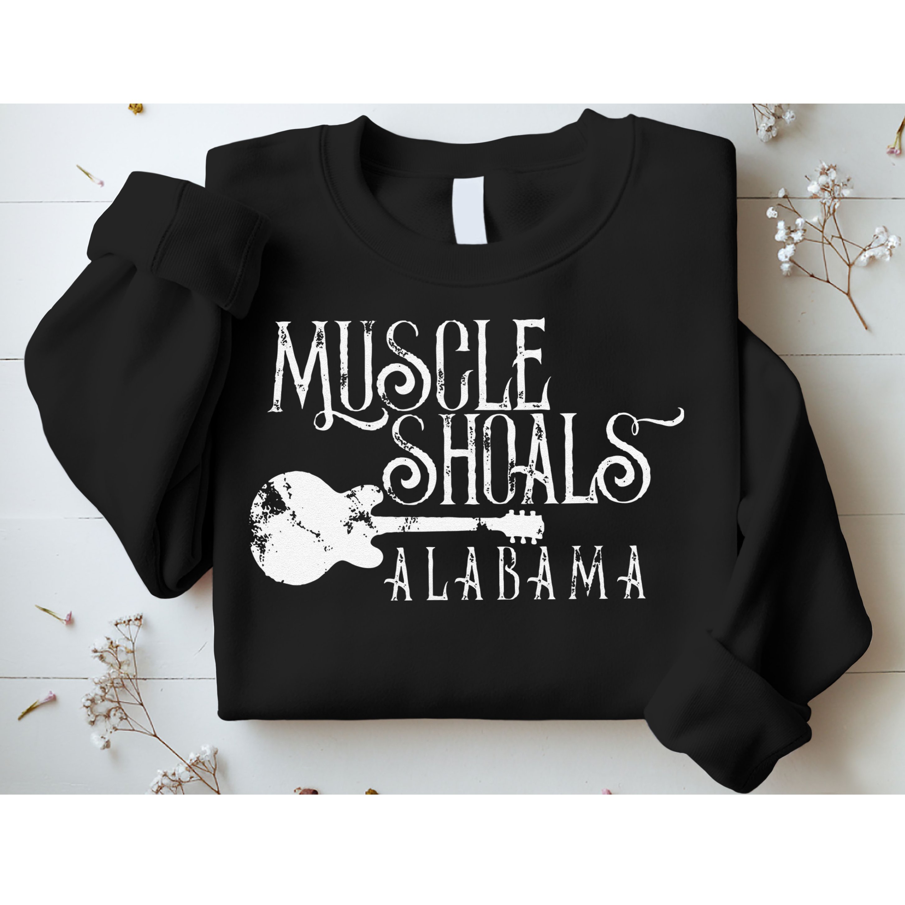 Muscle Shoals Alabama With Guitar Swampy Soul Music Fans Sweatshirt