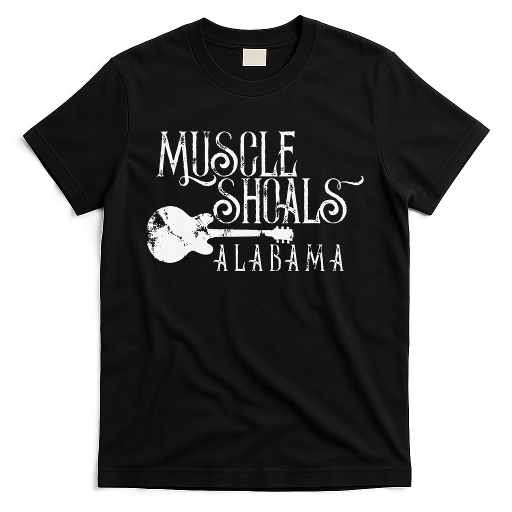 Muscle Shoals Alabama With Guitar Swampy Soul Music Fans T-Shirt