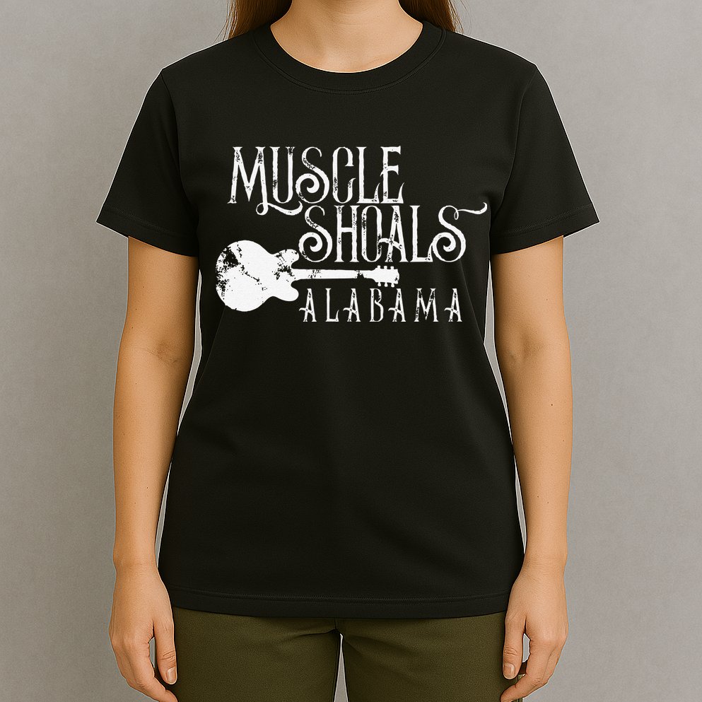 Muscle Shoals Alabama With Guitar Swampy Soul Music Fans T-Shirt