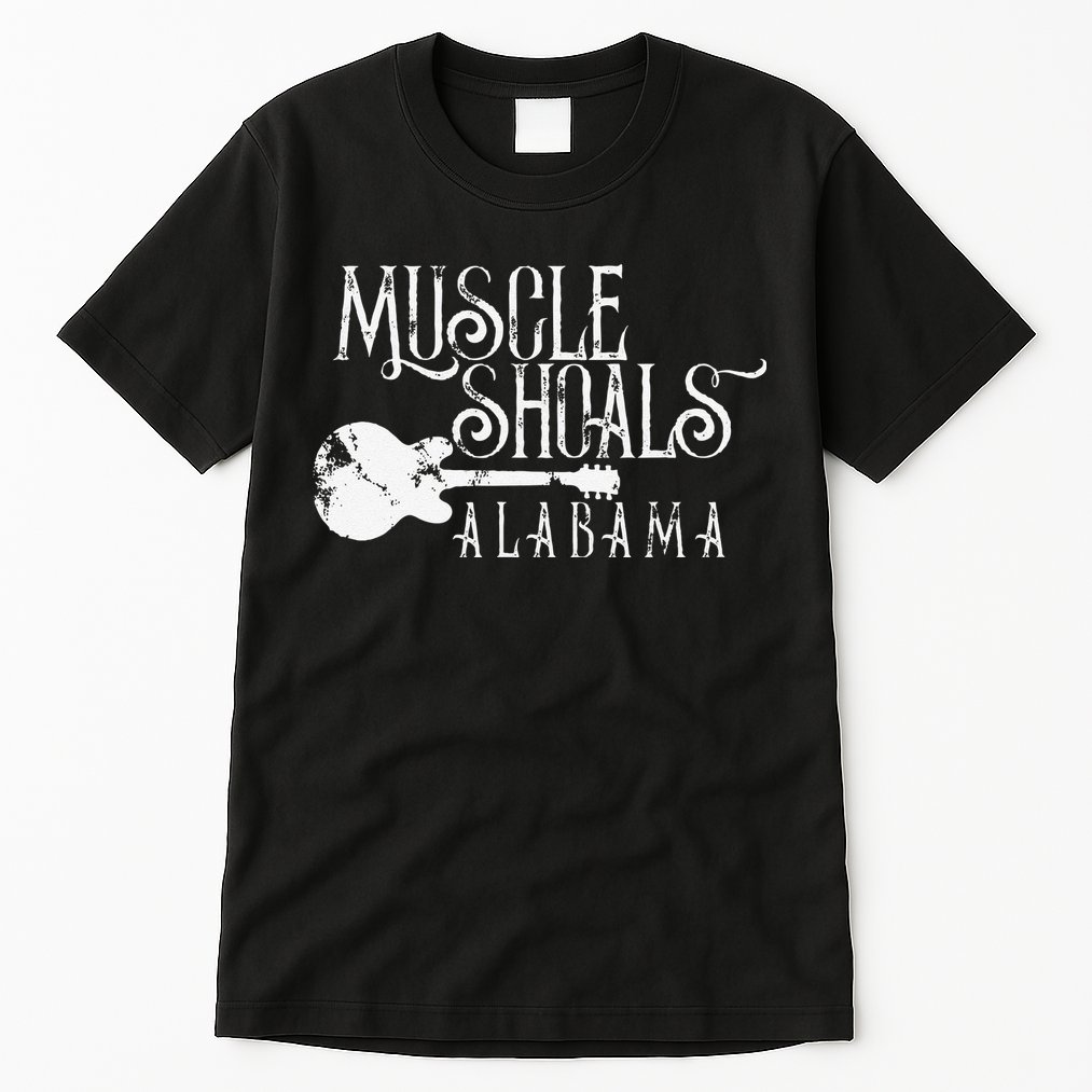 Muscle Shoals Alabama With Guitar Swampy Soul Music Fans Tall T-Shirt