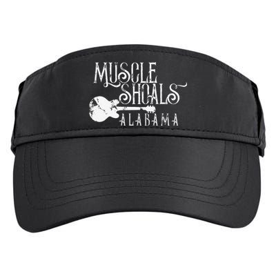 Muscle Shoals Alabama With Guitar Swampy Soul Music Fans Adult Drive Performance Visor