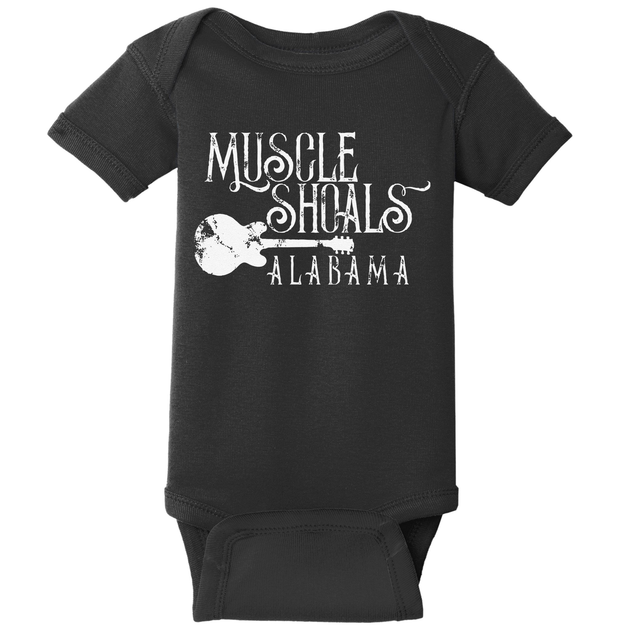 Muscle Shoals Alabama With Guitar Swampy Soul Music Fans Baby Bodysuit