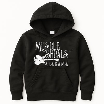 Muscle Shoals Alabama With Guitar Swampy Soul Music Fans Kids Hoodie