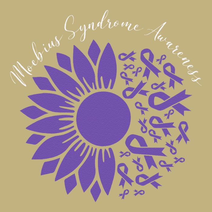 Moebius Syndrome Awareness Sunflower Purple Ribbon Support Gift Cooling Performance Crew T-Shirt