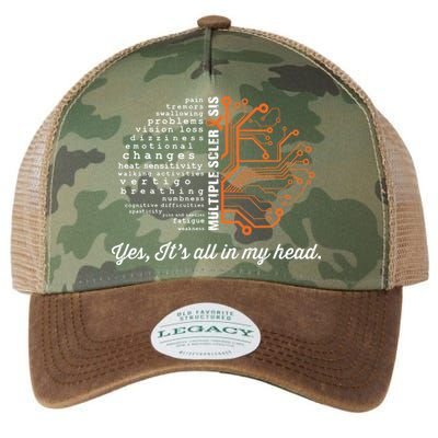 Multiple Sclerosis Awareness MS Head Warrior MS Support Idea Legacy Tie Dye Trucker Hat