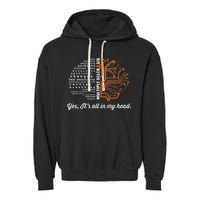 Multiple Sclerosis Awareness MS Head Warrior MS Support Idea Garment-Dyed Fleece Hoodie