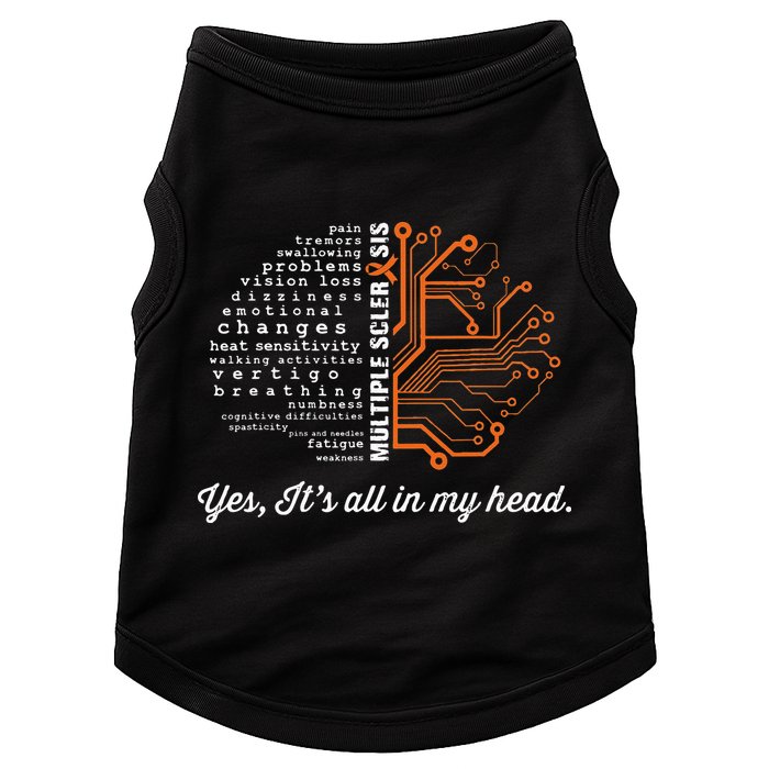 Multiple Sclerosis Awareness MS Head Warrior MS Support Idea Doggie Tank
