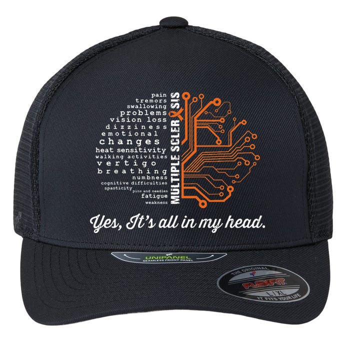 Multiple Sclerosis Awareness MS Head Warrior MS Support Idea Flexfit Unipanel Trucker Cap