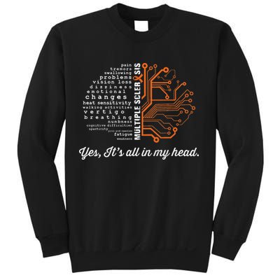 Multiple Sclerosis Awareness MS Head Warrior MS Support Idea Sweatshirt
