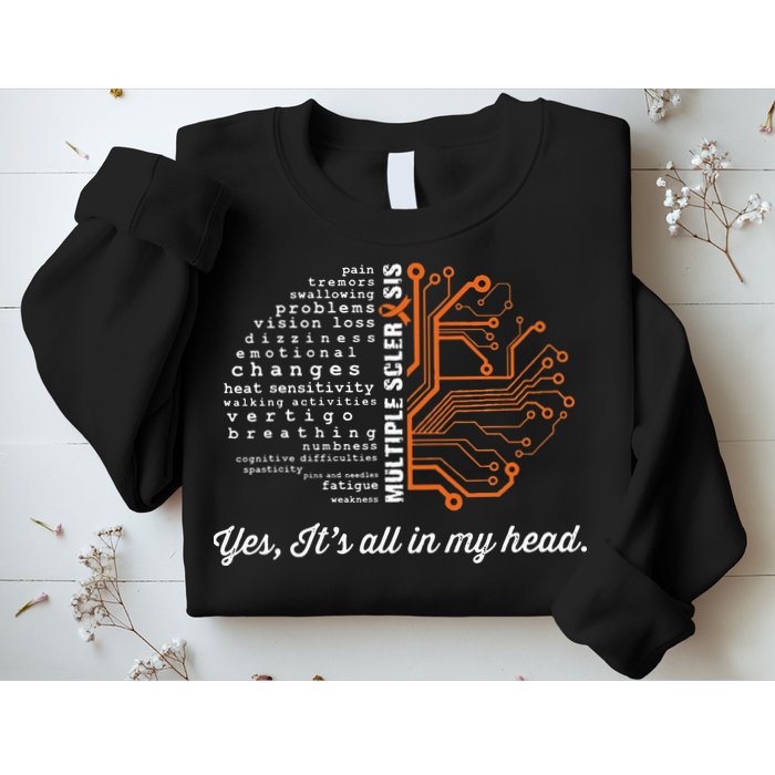 Multiple Sclerosis Awareness MS Head Warrior MS Support Idea Sweatshirt