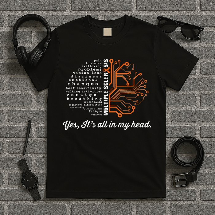 Multiple Sclerosis Awareness MS Head Warrior MS Support Idea T-Shirt