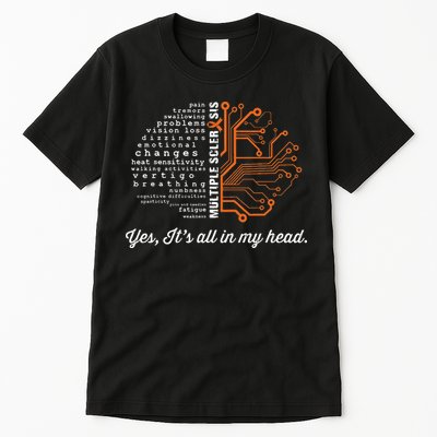 Multiple Sclerosis Awareness MS Head Warrior MS Support Idea Tall T-Shirt