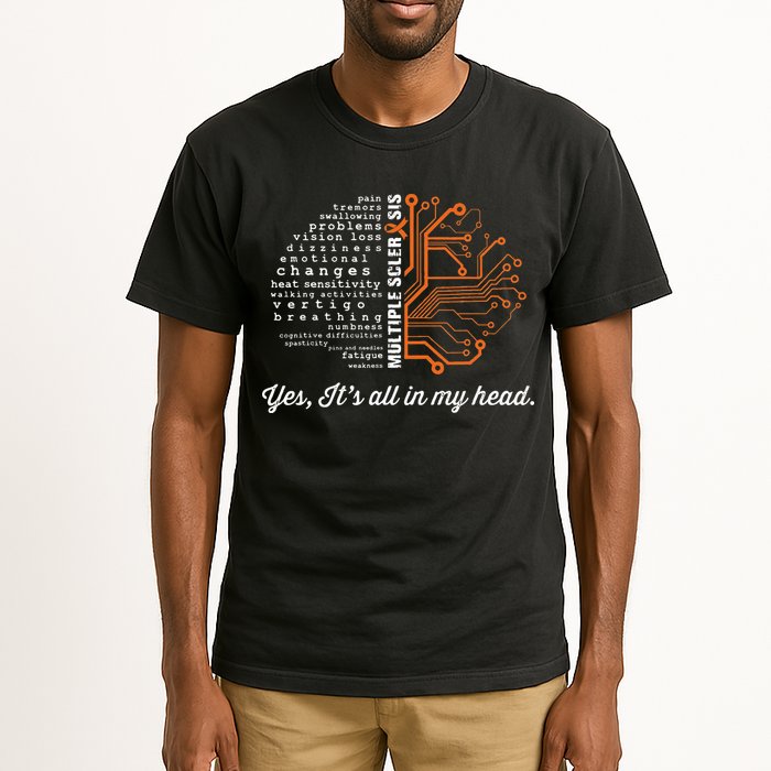 Multiple Sclerosis Awareness MS Head Warrior MS Support Idea Tall T-Shirt