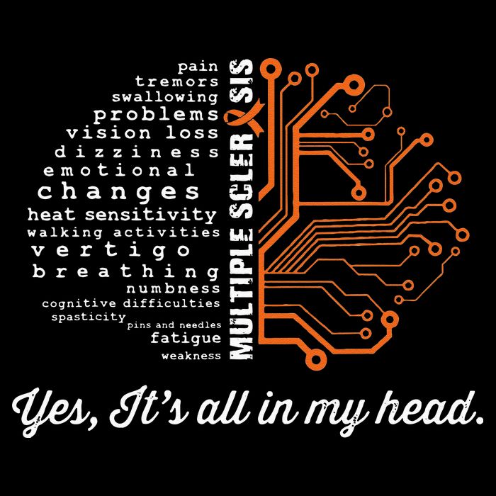 Multiple Sclerosis Awareness MS Head Warrior MS Support Idea Tall T-Shirt