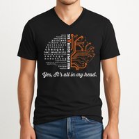 Multiple Sclerosis Awareness MS Head Warrior MS Support Idea V-Neck T-Shirt
