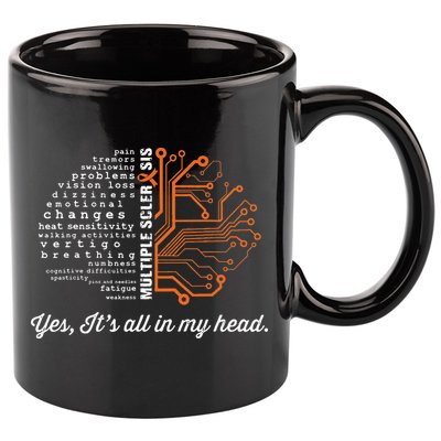 Multiple Sclerosis Awareness MS Head Warrior MS Support Idea 11oz C Handle Ceramic Mug