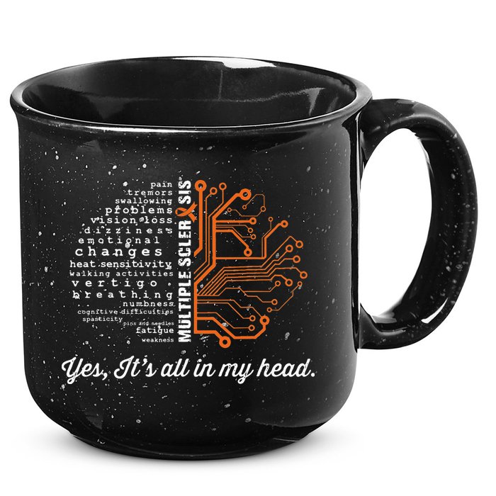 Multiple Sclerosis Awareness MS Head Warrior MS Support Idea 15oz Campfire Ceramic Mug