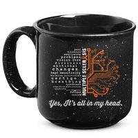 Multiple Sclerosis Awareness MS Head Warrior MS Support Idea 15oz Campfire Ceramic Mug