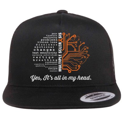 Multiple Sclerosis Awareness MS Head Warrior MS Support Idea Flatbill Hat