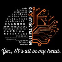 Multiple Sclerosis Awareness MS Head Warrior MS Support Idea Flatbill Hat