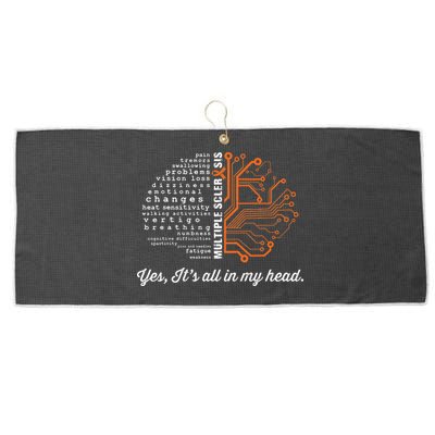 Multiple Sclerosis Awareness MS Head Warrior MS Support Idea Large Microfiber Waffle Golf Towel