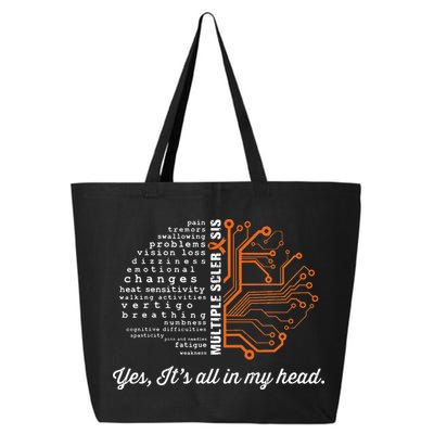 Multiple Sclerosis Awareness MS Head Warrior MS Support Idea 25L Jumbo Tote