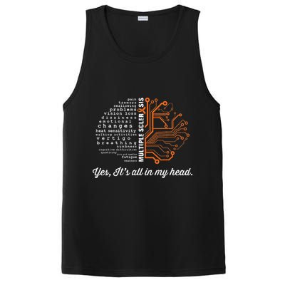 Multiple Sclerosis Awareness MS Head Warrior MS Support Idea PosiCharge Competitor Tank