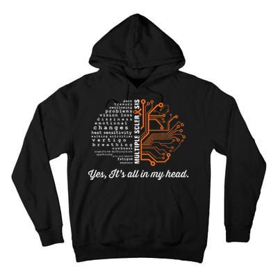 Multiple Sclerosis Awareness MS Head Warrior MS Support Idea Tall Hoodie