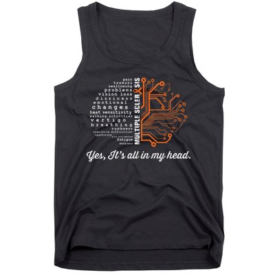 Multiple Sclerosis Awareness MS Head Warrior MS Support Idea Tank Top