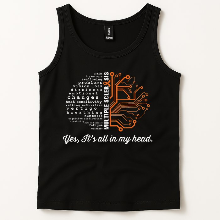 Multiple Sclerosis Awareness MS Head Warrior MS Support Idea Tank Top