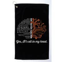 Multiple Sclerosis Awareness MS Head Warrior MS Support Idea Golf Towel