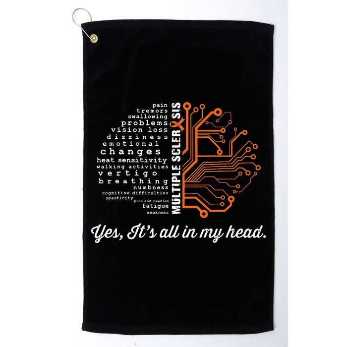 Multiple Sclerosis Awareness MS Head Warrior MS Support Idea Golf Towel