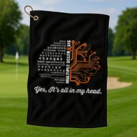 Multiple Sclerosis Awareness MS Head Warrior MS Support Idea Golf Towel